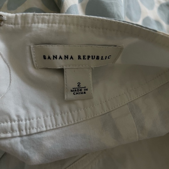 Banana Republic Cream Tan Blue Mini Skirt Womens Size 2 - Picture 4 of 4